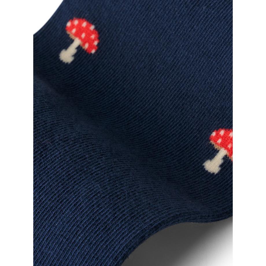 von Jungfeld Signature Icons Mini A Mini Mushroom Teal Blue Chaussettes Hauteur Mollet  