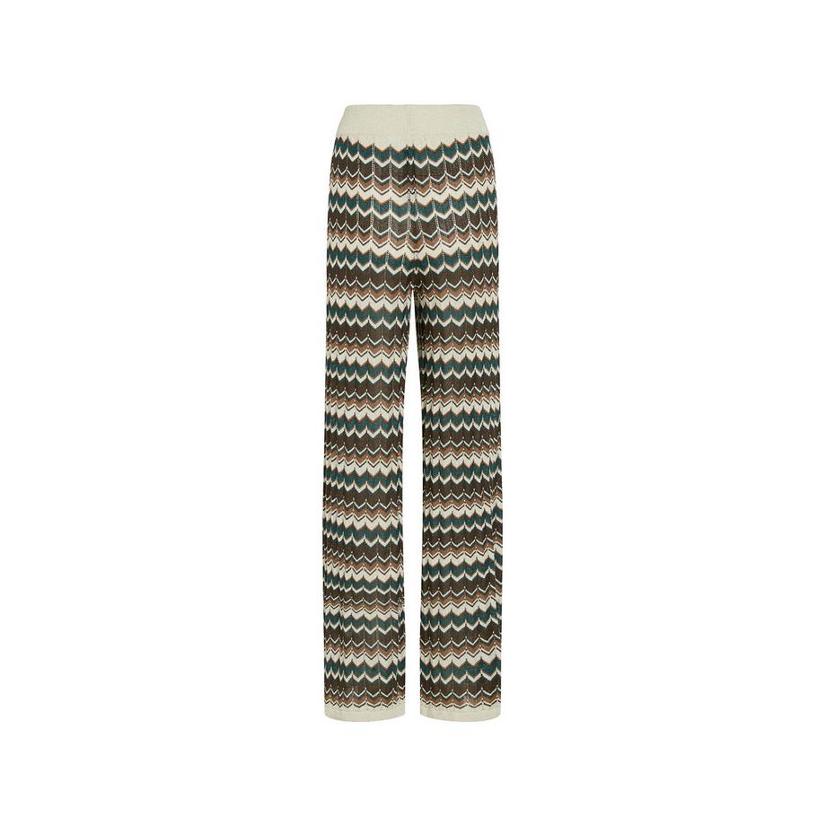 VILA Pantalon tricoté à motif zigzag  