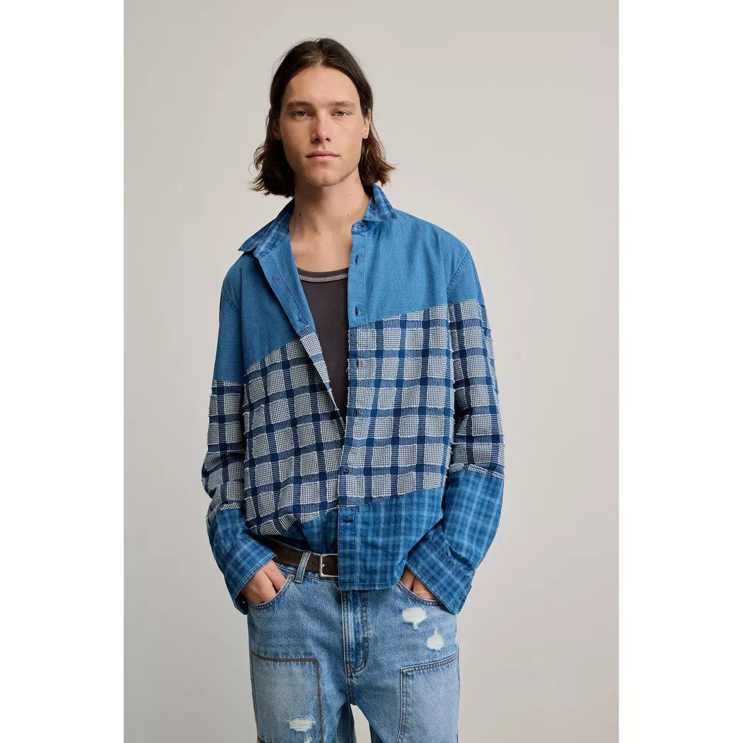 Desigual Chemise patch à carreaux BLUE XL male 2
