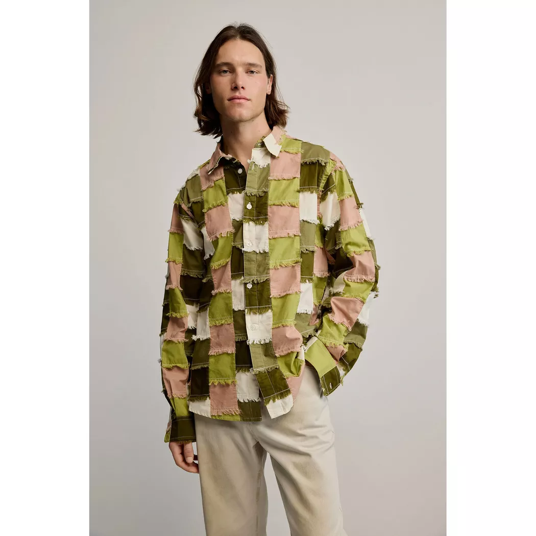 Desigual Chemise homme jacquard GREEN M male
