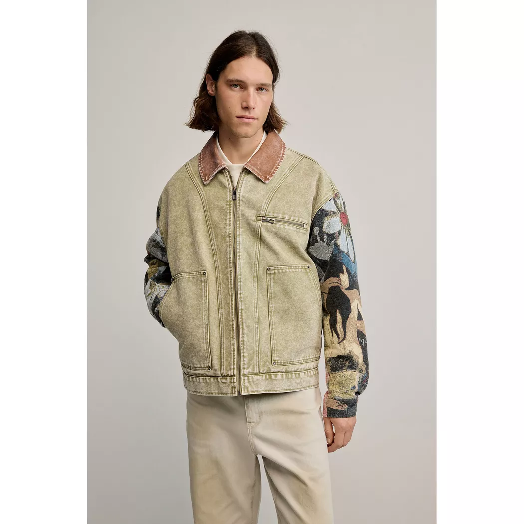 Desigual Veste bomber en drap GREEN M male