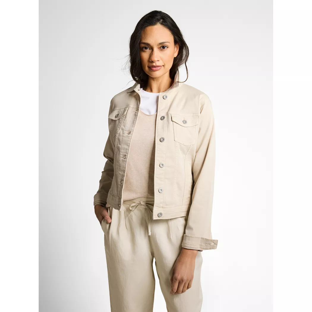 Tom Tailor Veste En Jean 1050531 Stone Sand Beige S Femme