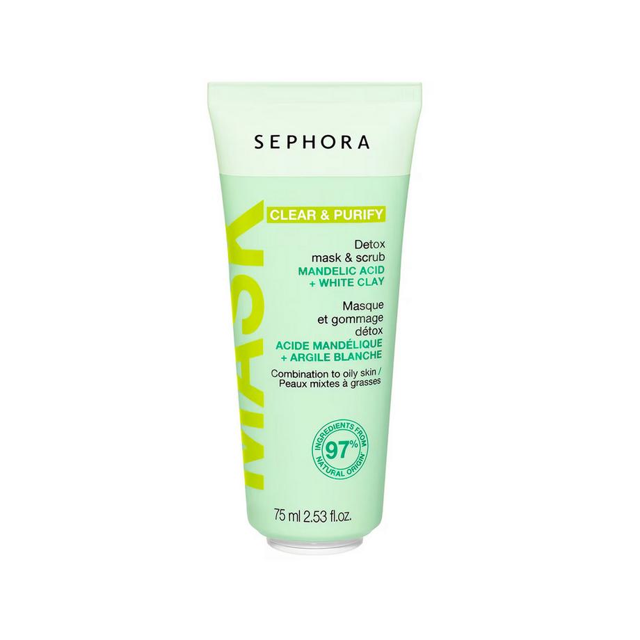 Maschera e scrub detox - All’acido mandelico e all’argilla bianca