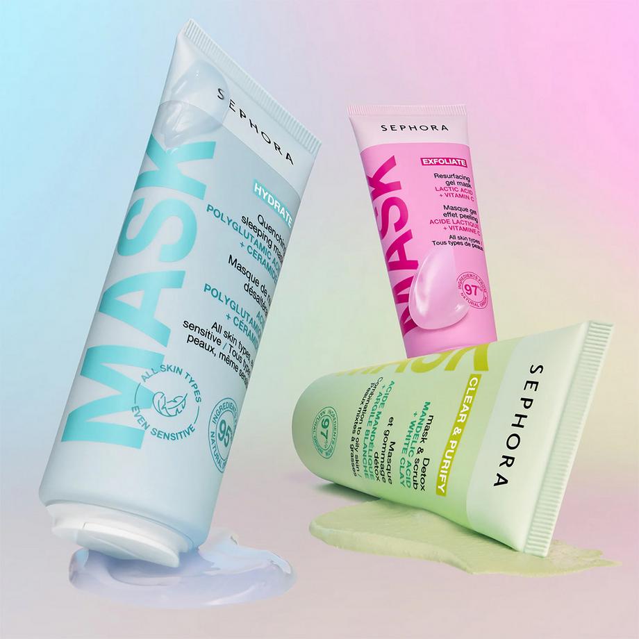 SEPHORA  Masque et gommage détox - à l'Acide mandélique et à l'Argile blanche 