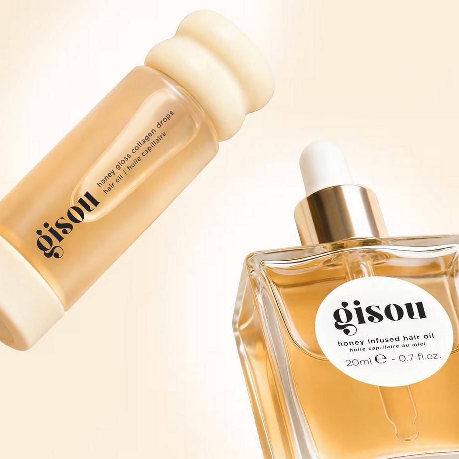 GISOU  Honey Gloss Collagen Drops - Huile Cheveux 