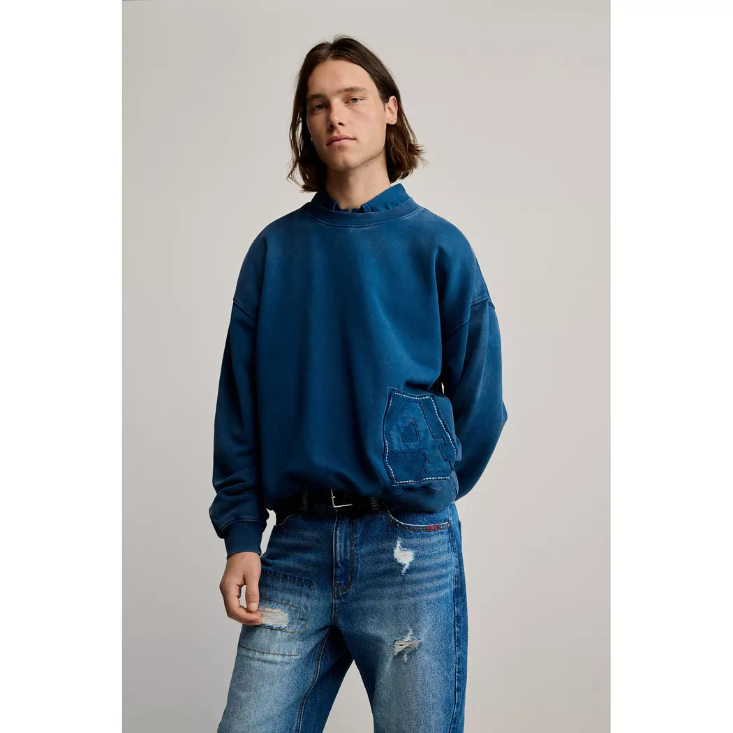Desigual Sweat-shirt uni logo BLUE XL male