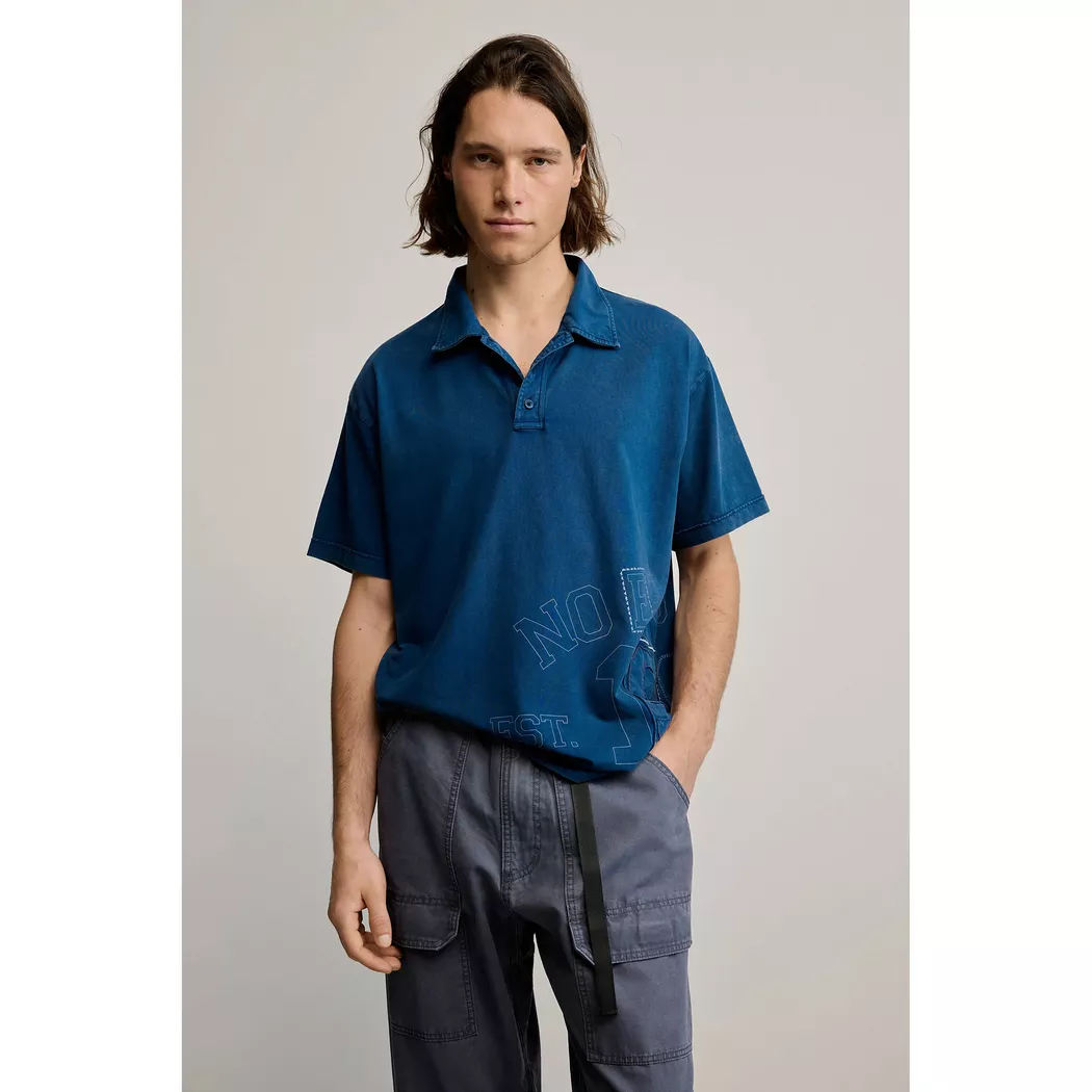 Desigual Polo bicolore BLUE S male 5