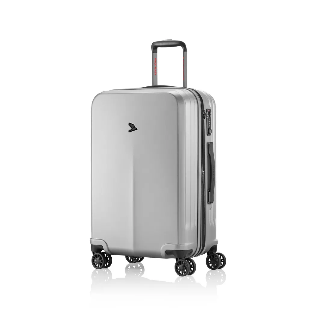Pack Easy - Hartschalenkoffer, Spinner, 66cm, Hartschalenkoffer, Spinner, 66cm, Silber