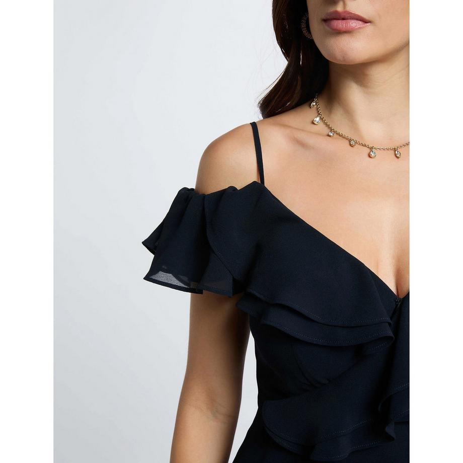 MORGAN Vestito con volant e spalle scoperte  