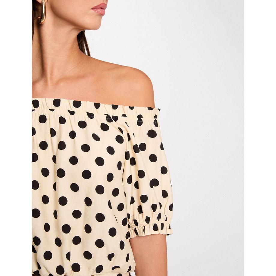 MORGAN Top Carmen a Pois  