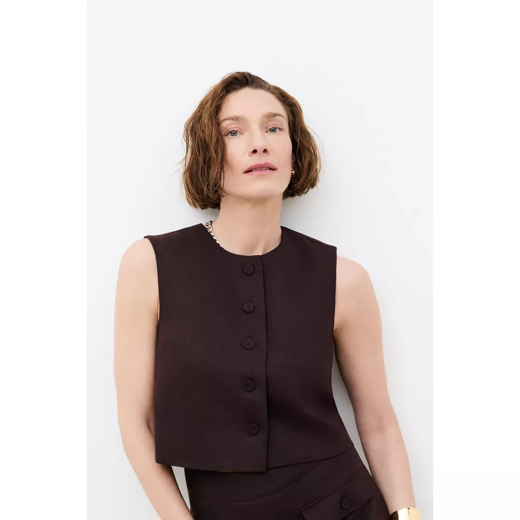 Caroll - Hemd, ärmellos, für Damen, Lila, Größe 40