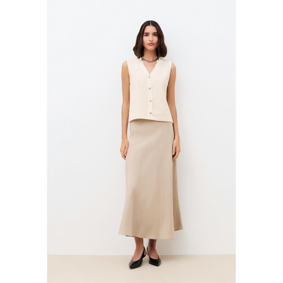 Caroll Top Scollo a V Senza Maniche  