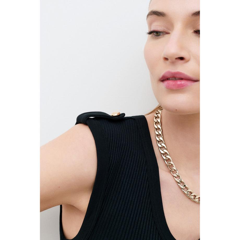 Caroll T-Shirt Col V Sans Manches  