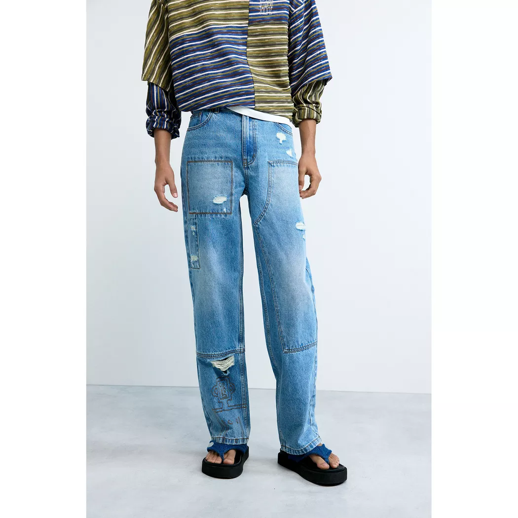 Desigual Jean coutures BLUE 38 male 3