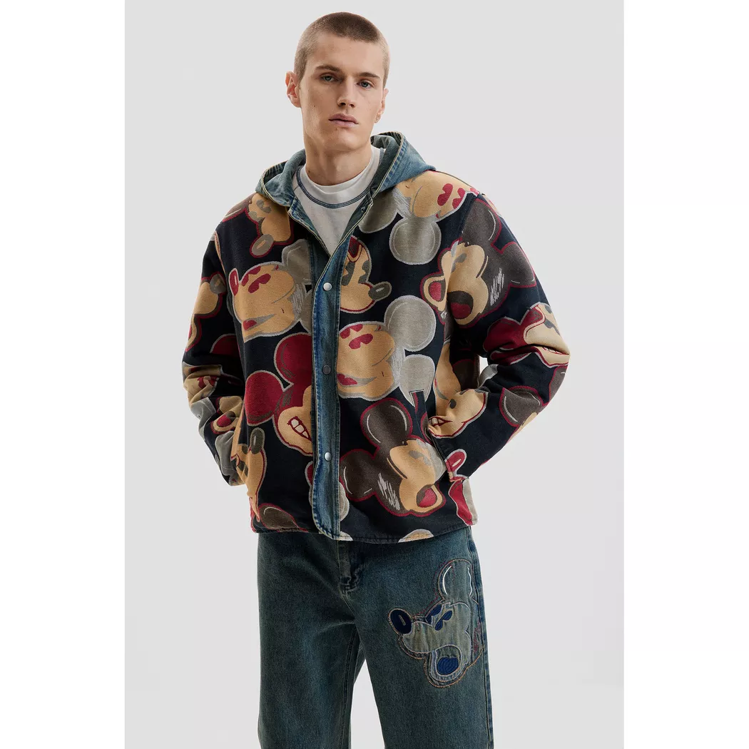 Desigual Manteau long en laine à rayures BLUE XL male 2