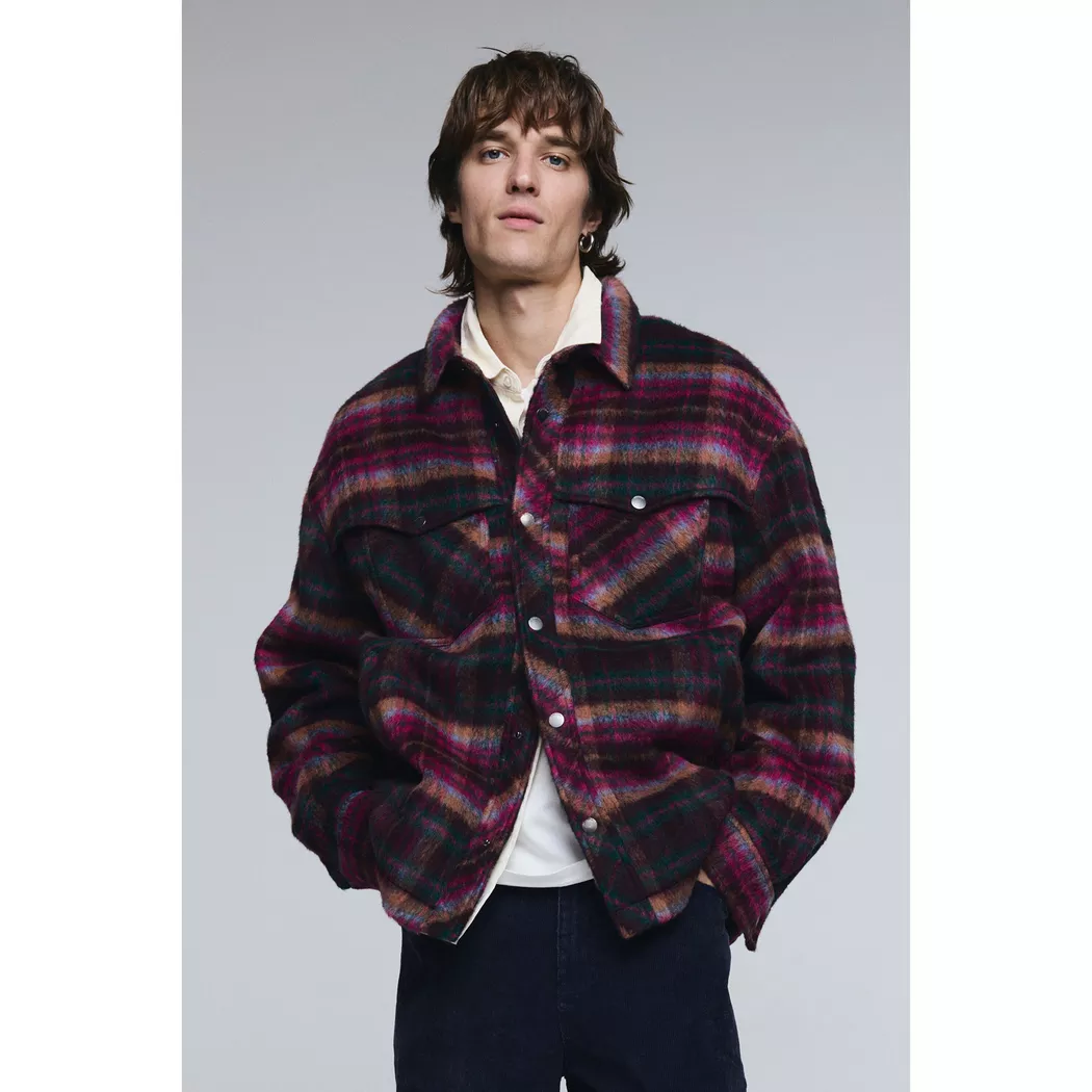 Desigual Manteau en chenille à blocs RED XL male 2
