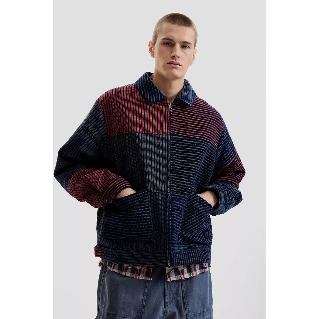 Desigual Manteau en chenille à blocs RED XL male