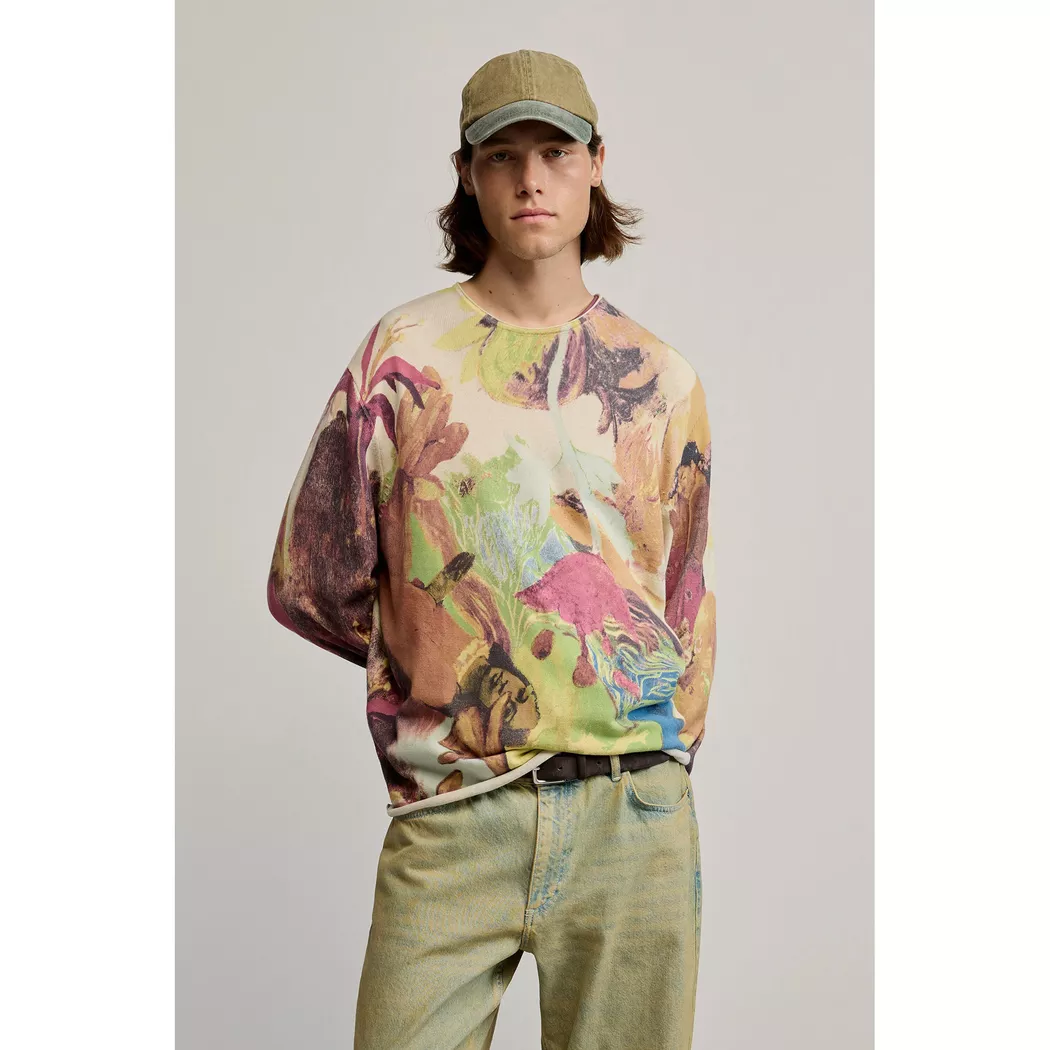 Desigual Pull en maille vintage WHITE M male