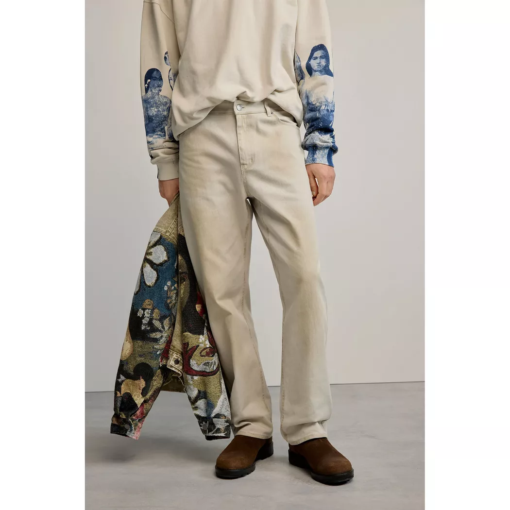 Desigual Pantalon long uni BROWN 28 male