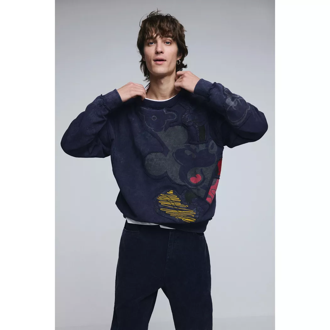 Desigual Sweat à capuche mickey mouse™ tie-dye BLUE XL male