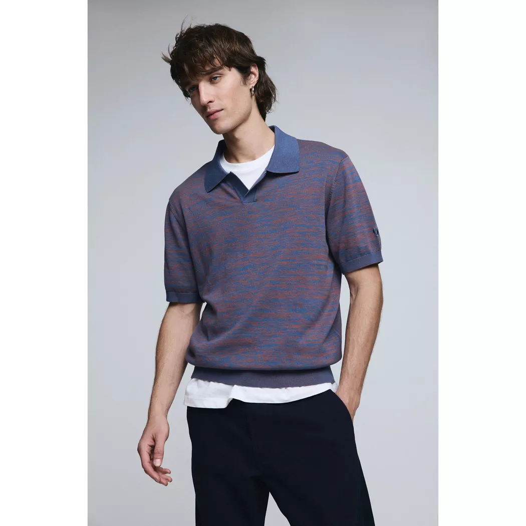 Desigual Polo jacquard BROWN XL male