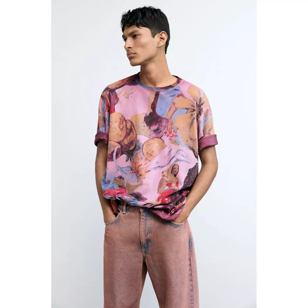 Desigual T-shirt imprimé floral RED L male