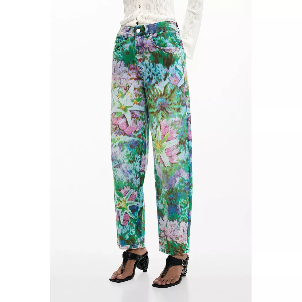 Desigual Pantalon en jean patchwork BLUE 44 female 7