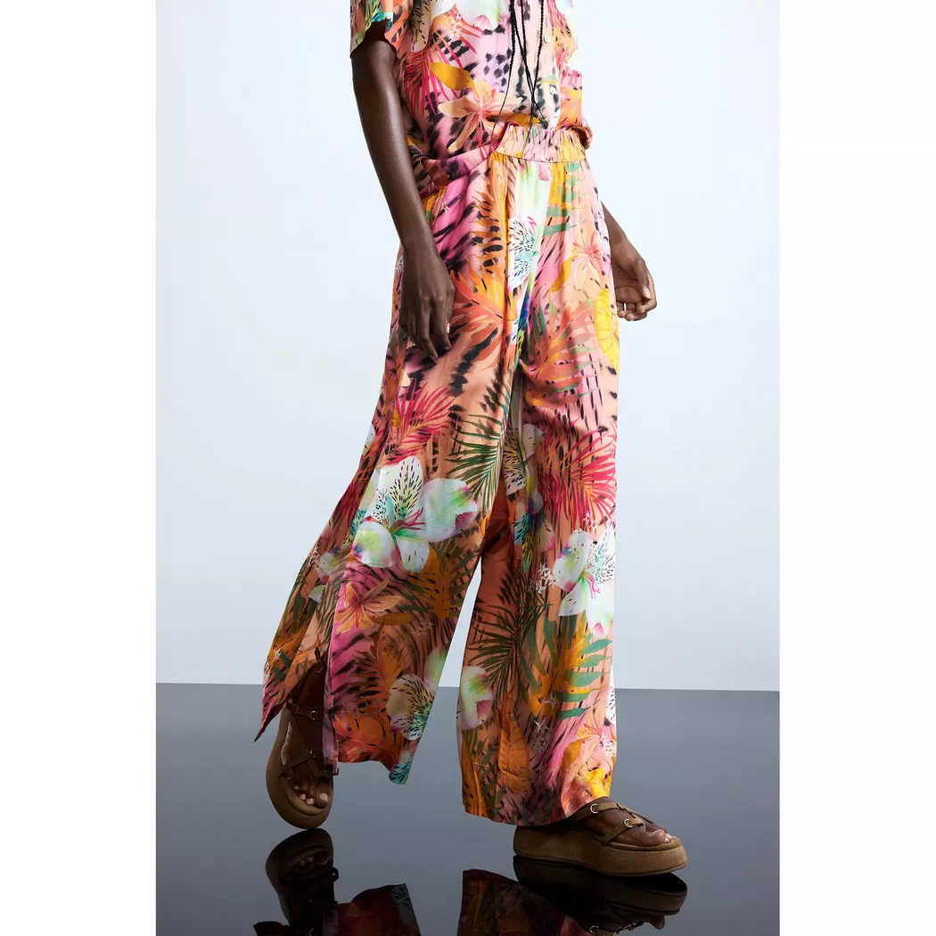 Desigual Pantalon tropical RED XS female