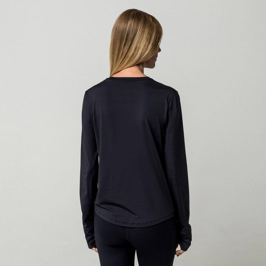 NIKE W NK ONE CLASSIC DF LS TOP T-Shirt, Rundhals, langarm 