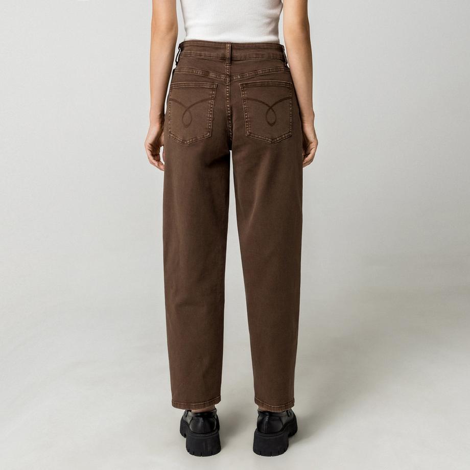 Manor Woman Pantaloni Vita Alta Gamba Dritta  