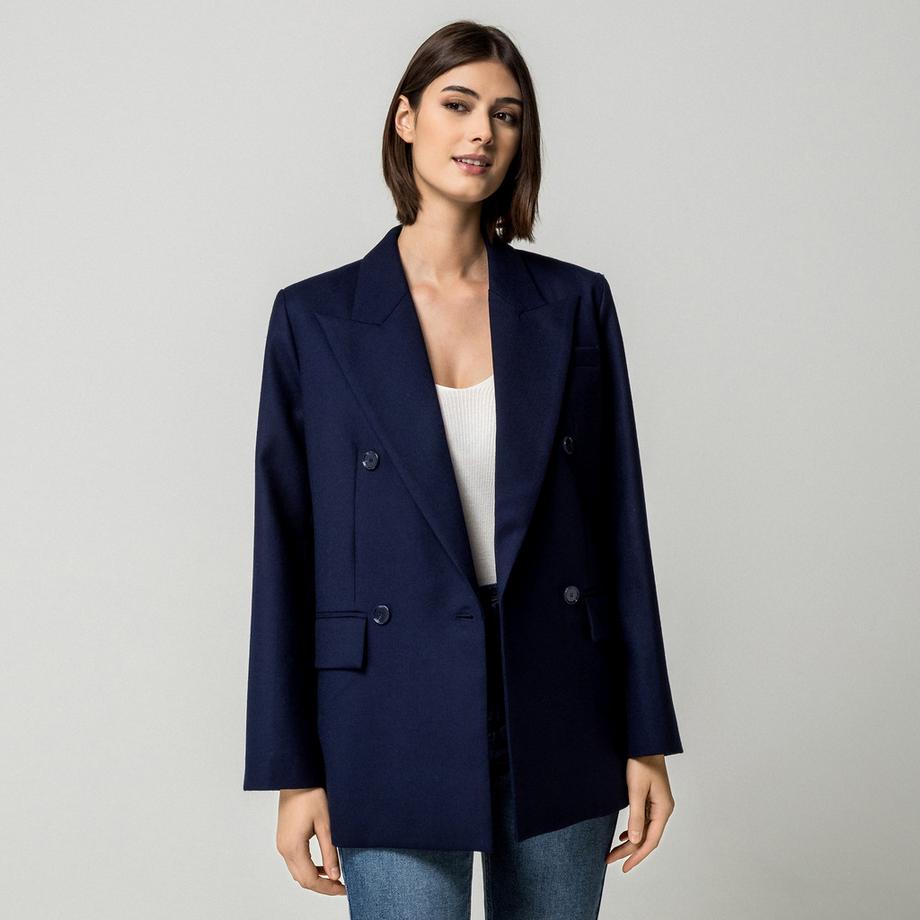 Manor Woman Manor Woman Blazer à double boutonnage avec col cranté  