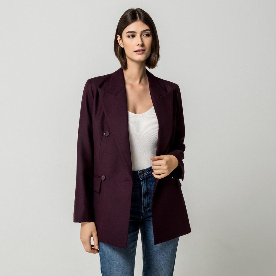 Manor Woman Manor Woman Blazer à double boutonnage avec col cranté  