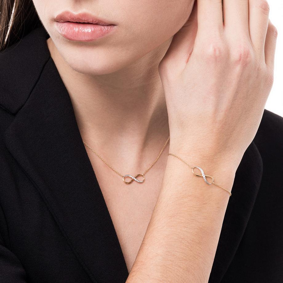 L' Atelier Gold 18 Karat by Manor  Set Collier/Armkette 