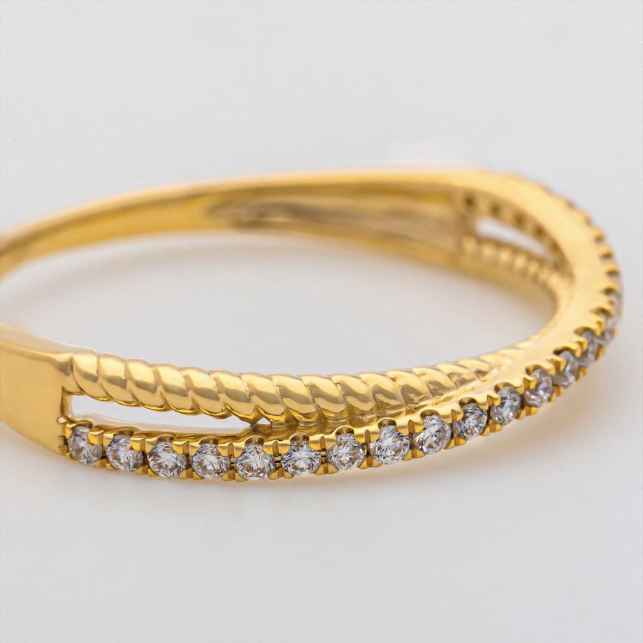 L' Atelier Gold 18 Karat by Manor  Bague avec diamant 