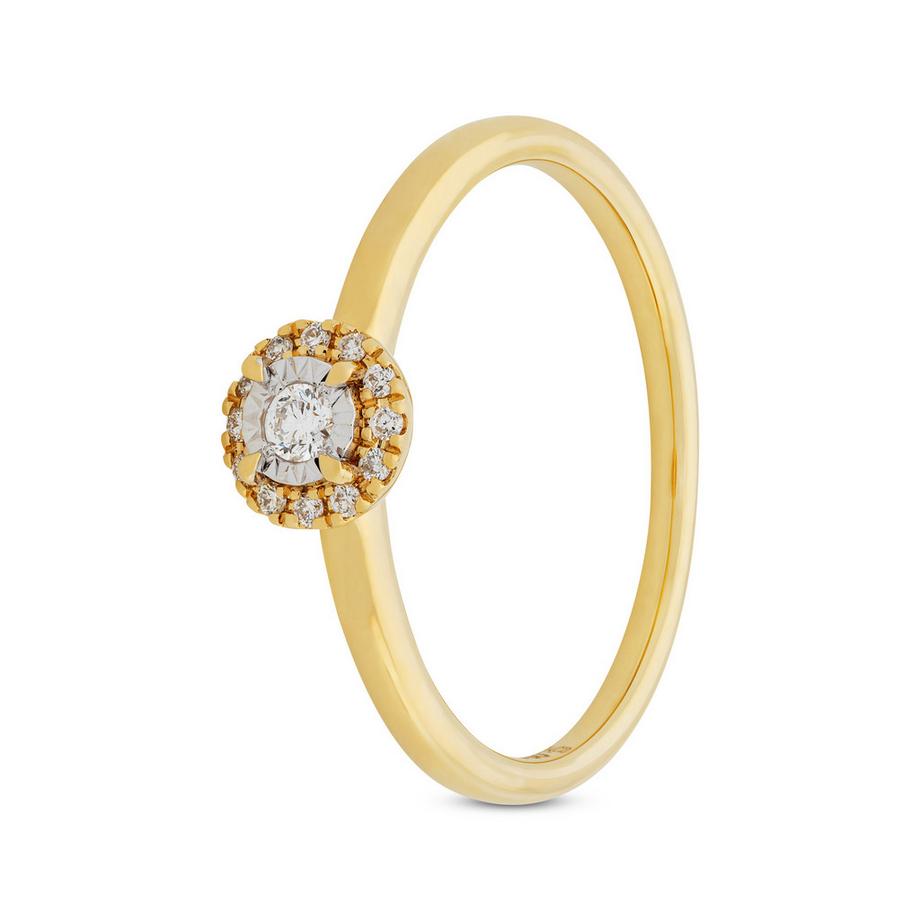 L' Atelier Gold 18 Karat by Manor  Bague avec diamant 