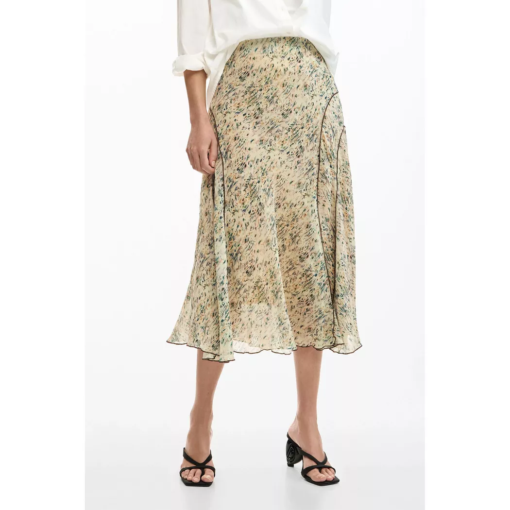 Desigual Jupe midi sauvage WHITE XS female