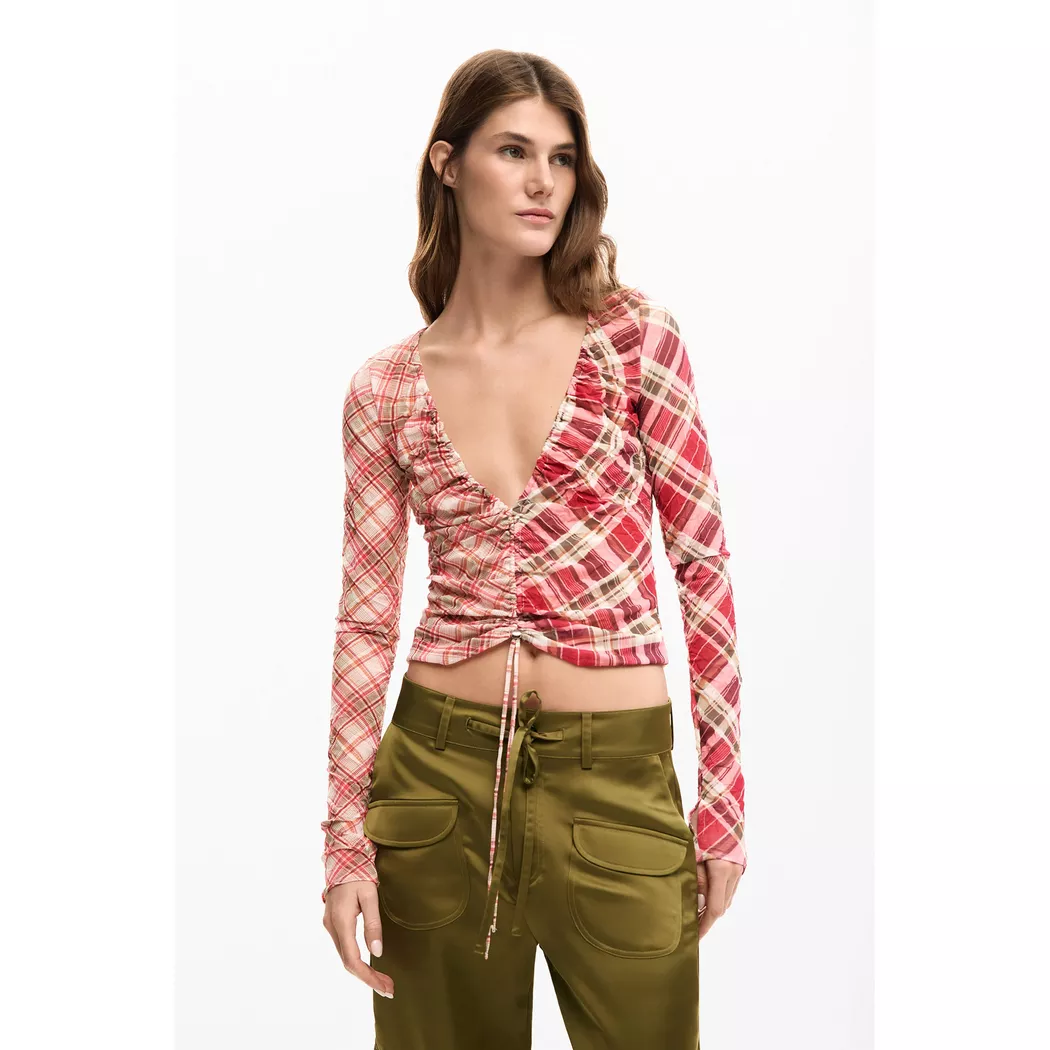 Desigual T-shirt moulant Boys Lie RED L female