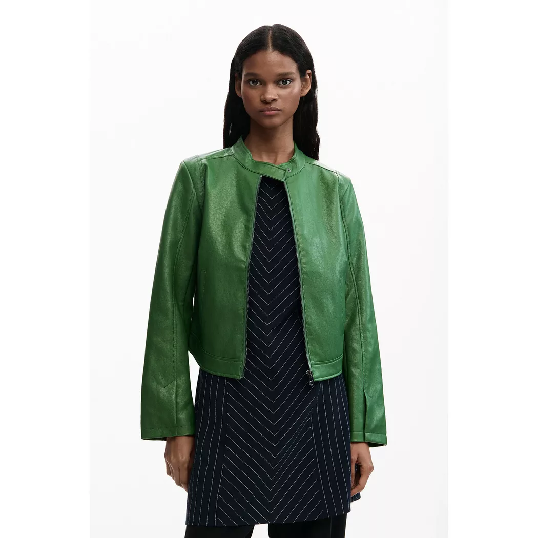 Desigual Veste effet cuir GREEN S female 2