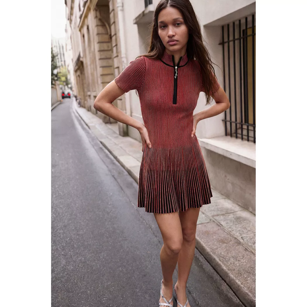 Desigual Robe polo en maille RED S female 2