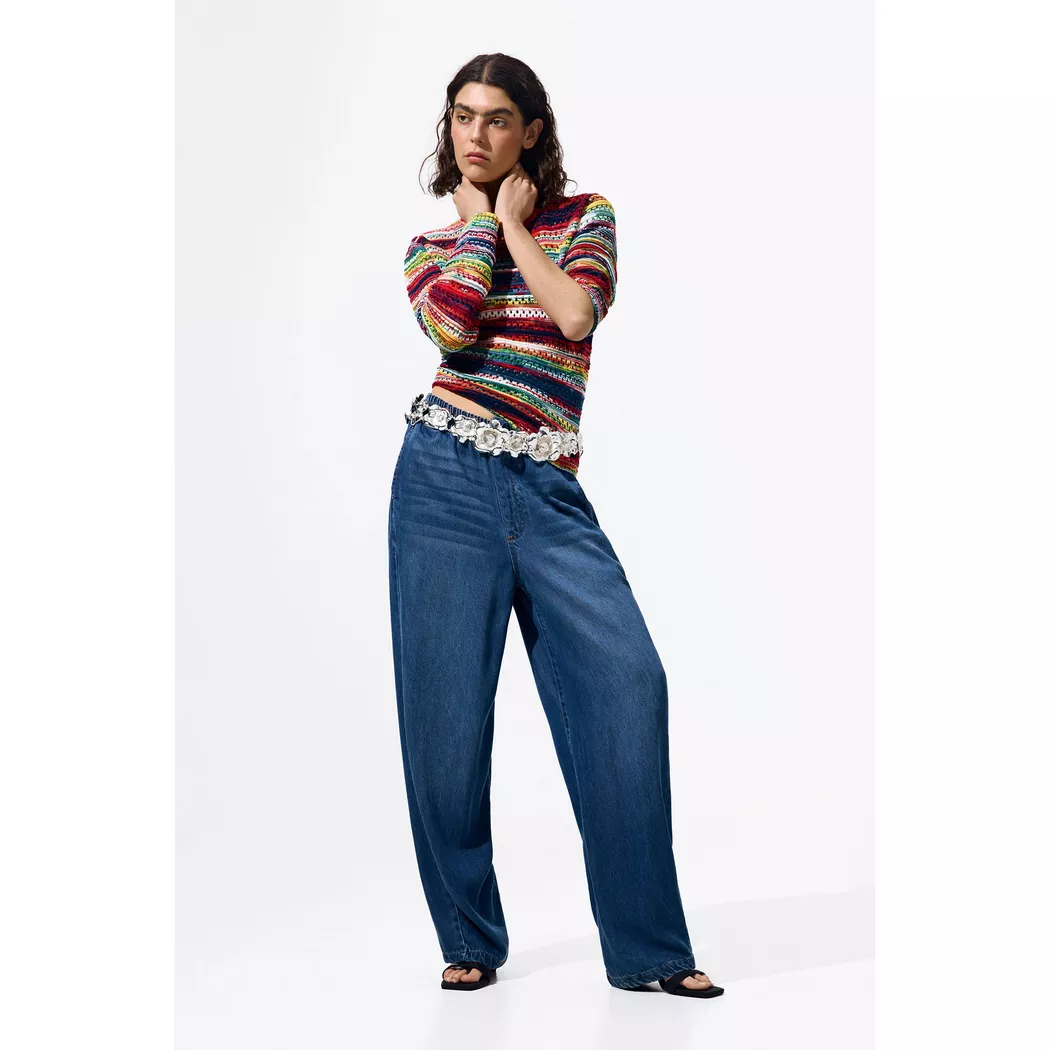 Desigual Pantalon long en denim stretch BLUE M female