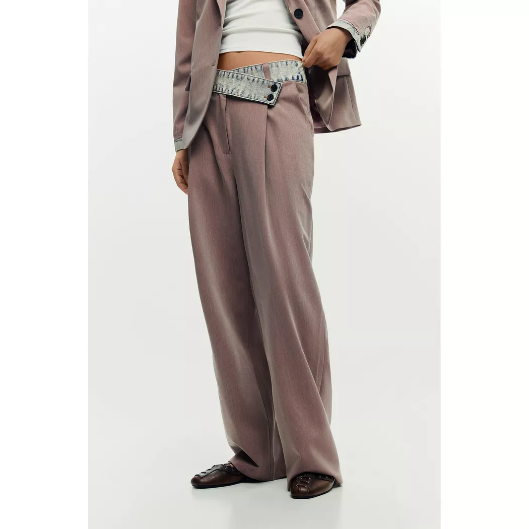 Desigual Pantalon recyclé rose RED XS female