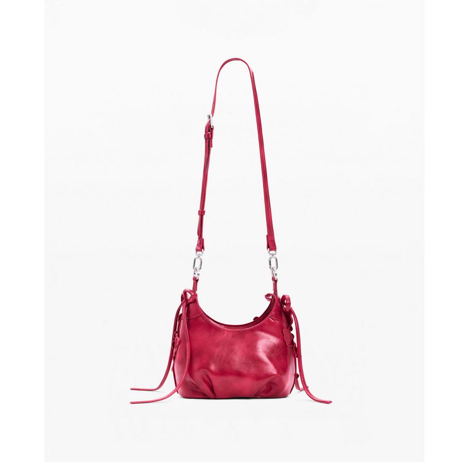 Desigual Schultertasche mit Blumenapplikation  