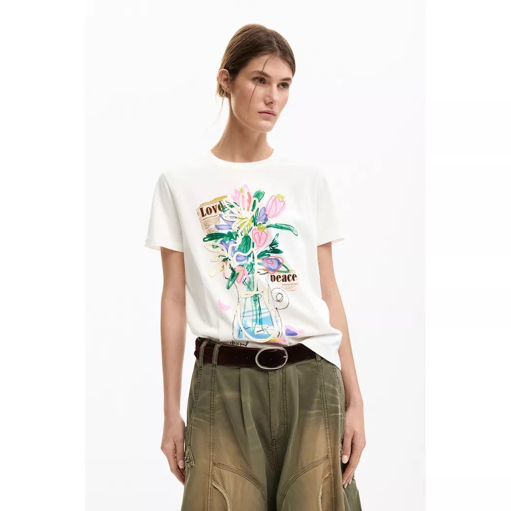 Desigual T-shirt Mickey et minnie Mouse™ cœur WHITE XS female 3