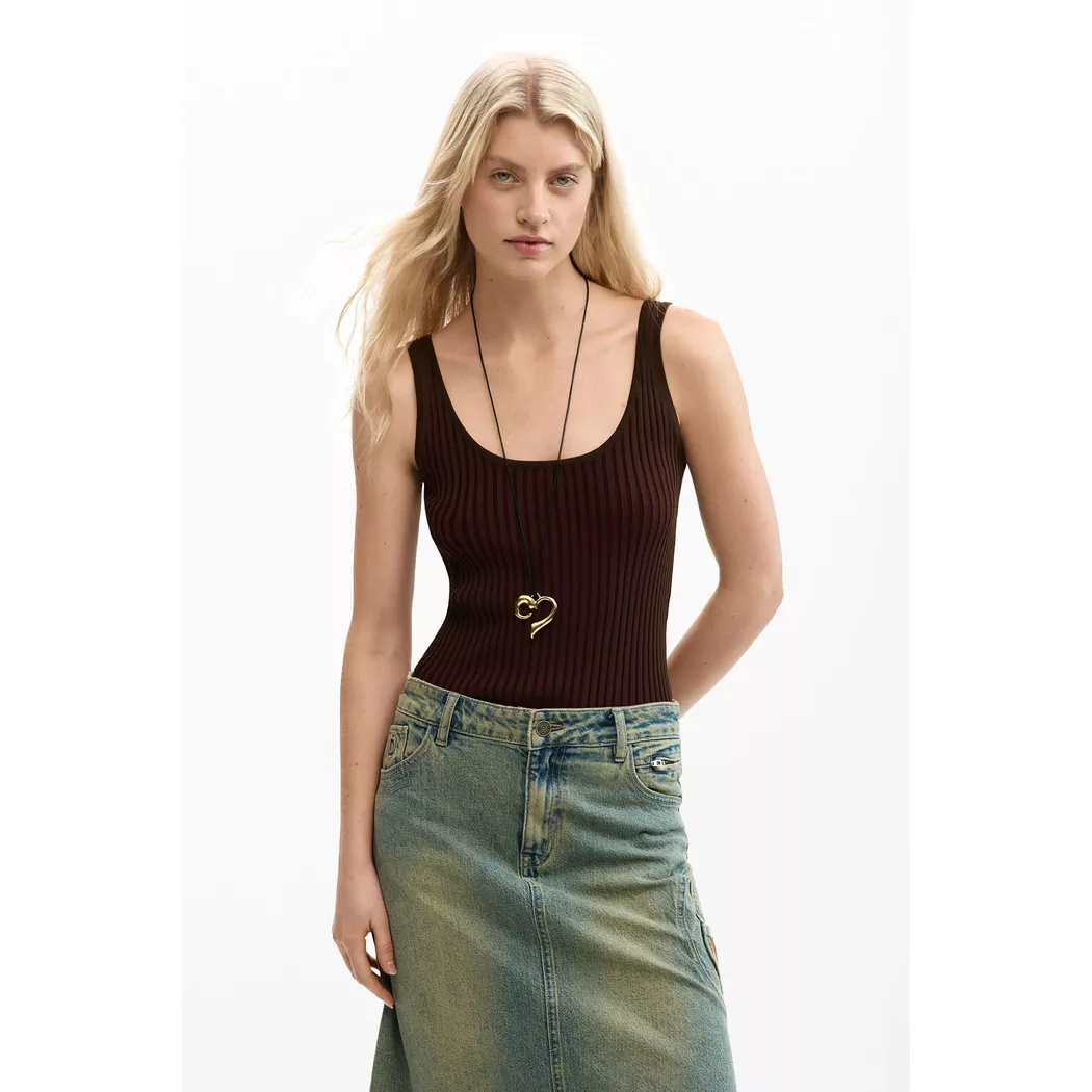 Desigual T-shirt textures BROWN S female