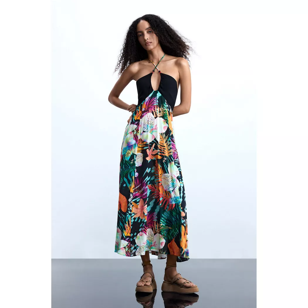 Desigual Robe imprimée à fleurs BLACK M female 2