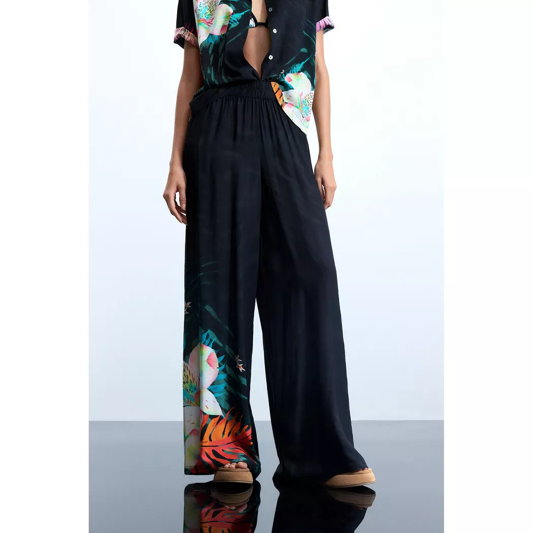Desigual Pantalon capri cargo BLACK L female