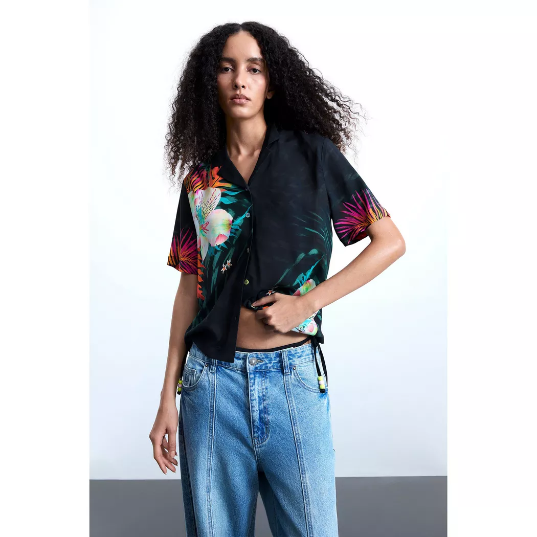 Desigual Chemise tropicale BLACK S female