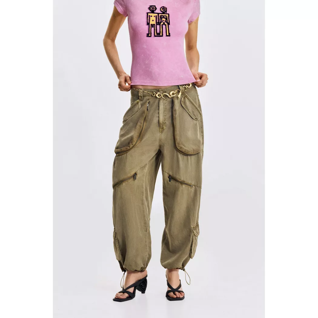 Desigual Pantalon capri dégradé BROWN XL female