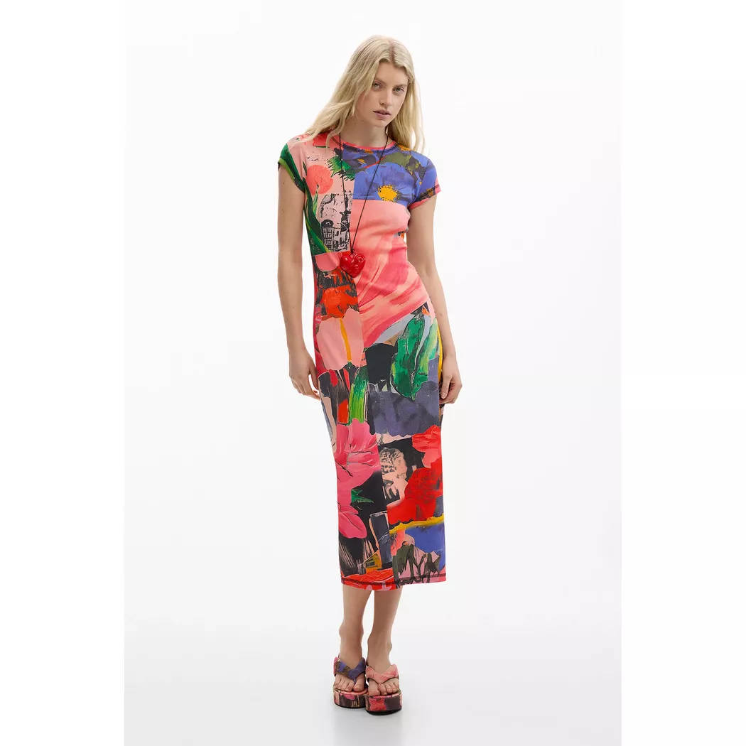 Desigual Robe combinée crochet RED M female 5