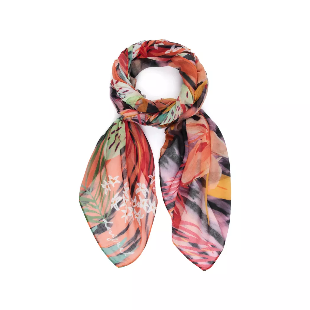 Desigual Jungle Rectangular Scarf Multicolor